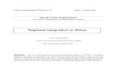 Regional Integration in Africa
