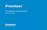 Fronteer company introduction 2016