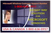 Microsoft Windows Customer Support number 1-800-636-0917 tollfree USA & Canada