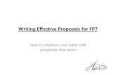 Writing Effective Proposals for FP7 one day