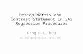 Design matrix and Contrast