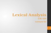 Lecture 02 lexical analysis