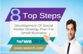 Top 8 Steps In Development Of  Social Media Strategy Plan For Small Business