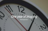 One year of blogging. Retrospection.