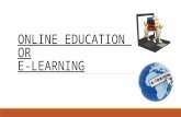 Online education ppt
