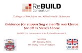 Evidence for supporting a health workforce for all in Sierra Leone - ReBUILD HRH research