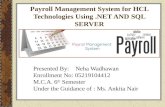 final presentation on payroll management system FOR HCL TECHNOLOGIES