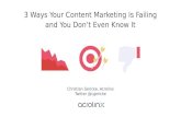 3 ways your content marketing is failing - Epic Content Marketing Norge 2016, OSLO