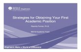 WE16 - Strategies for Obtaining Your First Academic Position