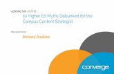 10 Myths Debunked for the Campus Content Strategist