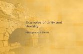 Examples of Humility and Unity - Phil. 2:19-30