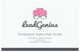 Outbound Sales At Scale  - Anand Kulkarni, Chief Scientist @LeadGenius