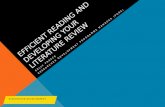 Efficient reading and developing your literature review 2nd November 2015