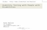 Usability Testing with People with Disabilities