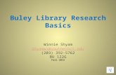 Buley Library Research Basics