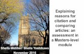 Explaining reasons for citation and comparing articles: an assessment in a Masters-level module