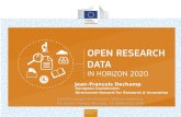 Open research data in Horizon 2020