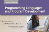 Chapter 13   programming languages and program development
