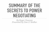 Secret Powers of Negotiations Summary PDF