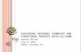 3DSIG 2016 Presentation: Exploring Internal Symmetry and Structural Repeats with CE-Symm