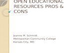 Schmidt, J., OEF Final Project Open Educational Resources Pros & Cons