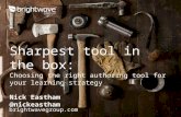 Sharpest tool in the box: Choosoing the best authoring tool for your learning strategy