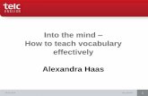 Into the mind - How to teach vocabulary effectively