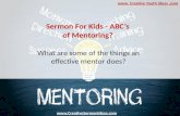 Sermon For Kids - ABC’s of Mentoring?