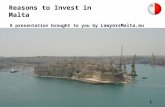 Reasons to Invest in Malta