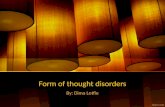 Form of thought disorders