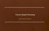 Oracle Rapid Planning