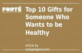 Top Ten Gifts For Healthy Friends & Family Revealed By Austin Personal Trainer