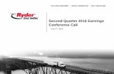 2Q 2016 Ryder System Inc. Earnings Presentation