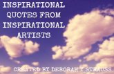 Deborah Y. Strauss, D.V.M: Inspirational Quotes From Inspirational Artists