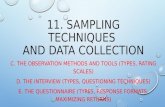 Sampling Techniques and Data Collection