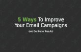 Ometria Lifecycle - 5 ways to improve your email campaigns