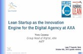 Lean Startup as the innovation engine for the Digital Agency at AXA by Yves Caseau