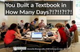 You Built a Textbook in How Many Days????!!