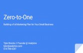 Zero-to-One - Building a Marketing Plan for Your Small Business