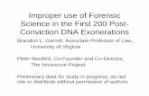 Improper use of Forensic Science in the First 200 Post- Conviction ...