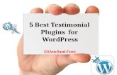 5 Best Testimonial  Plugins for WordPress - GSAmdani.com