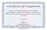Udemy certificate-wordpress-website-from-local-to-live