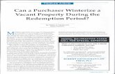 Can a Purchaser Winterize During Redemption (Laches) (S2711125xAB603)