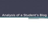 Analysis of a student’s blog