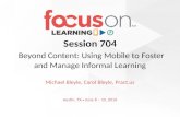 eLearning Beyond Content: Using Mobile Devices to Foster and Manage Informal Learning