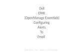 Dell OpenManage Essential (OME) - Configuring Alert To Email