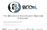 The Behavioral Coordination Operator Language (BCOoL)