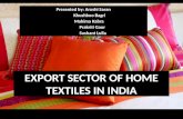 Export sector of home textiles in india
