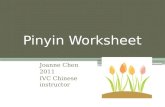 Pinyin worksheet PowerPoint