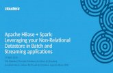 Apache HBase + Spark: Leveraging your Non-Relational Datastore in Batch and Streaming applications
